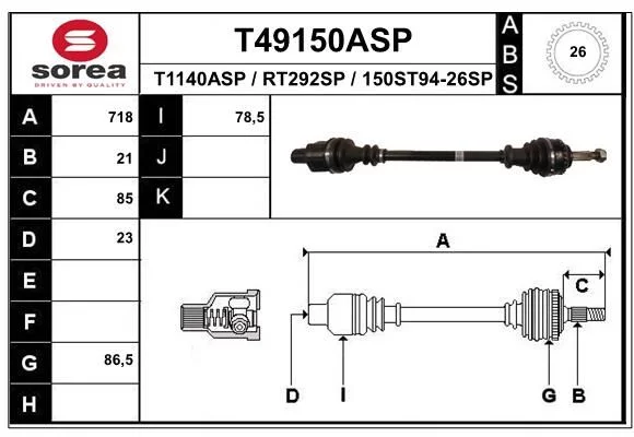 Cardan EAI T49150ASP