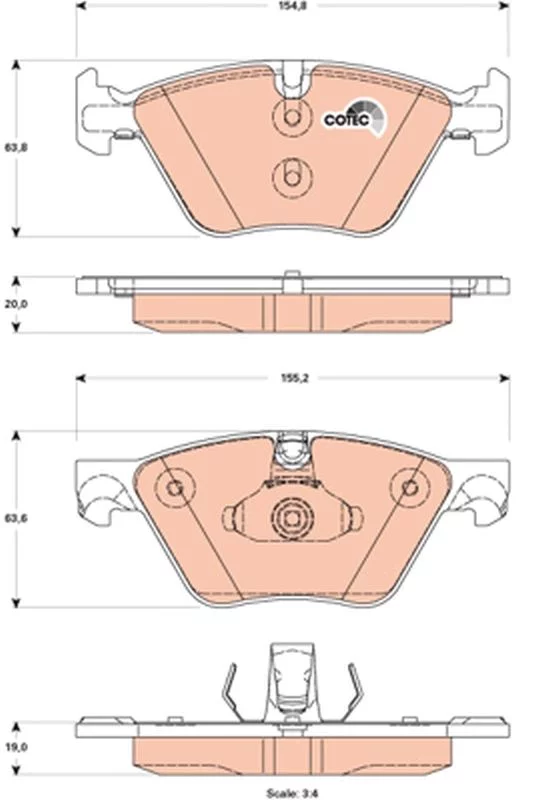 Kit de plaquettes de frein TRW GDB1882