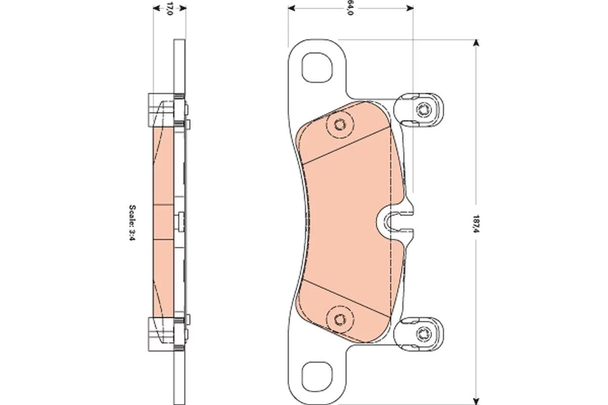 Kit de plaquettes de frein TRW GDB1876