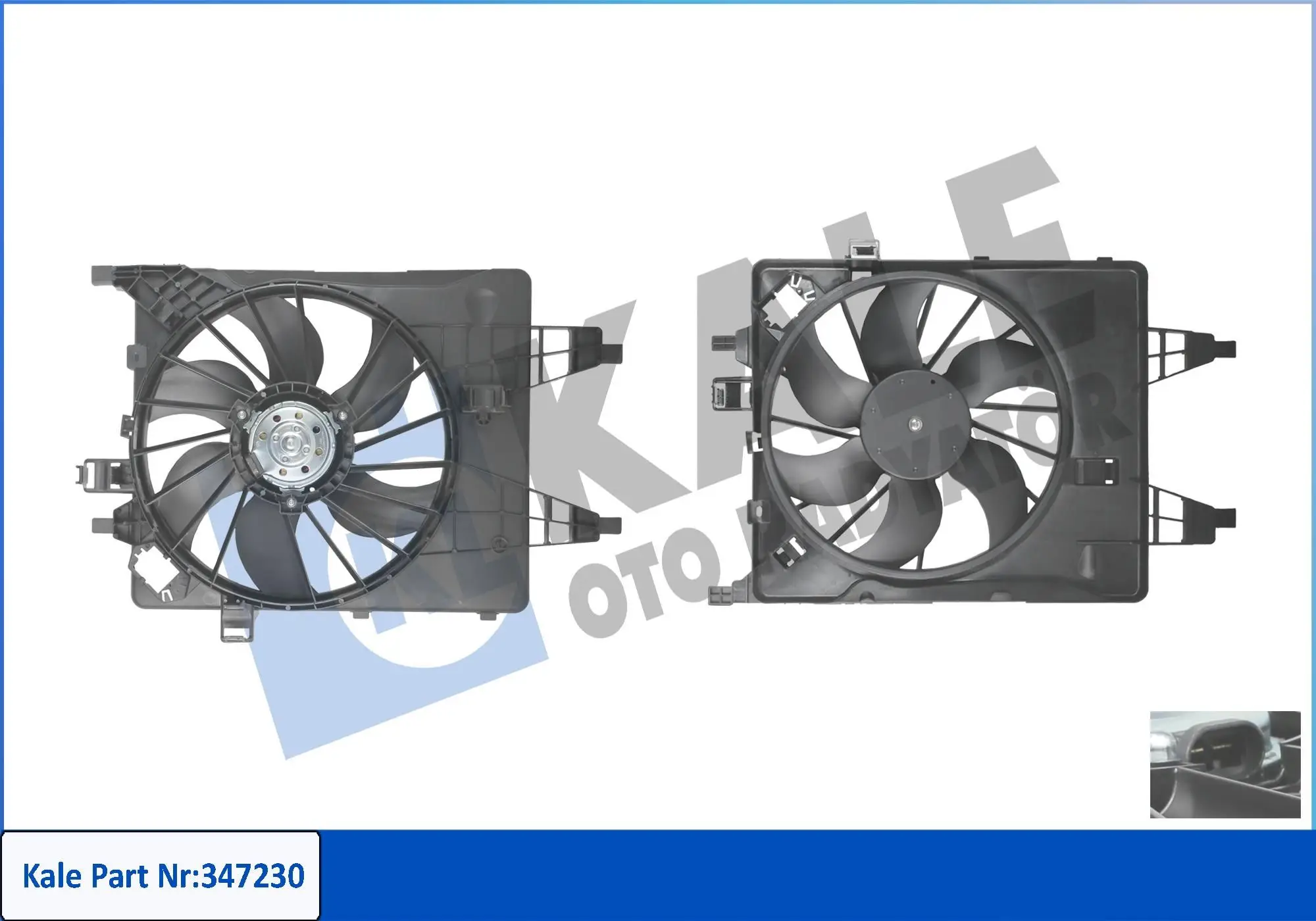 Ventilateur, refroidissement du moteur KALE OTO RADYATÖR 347230
