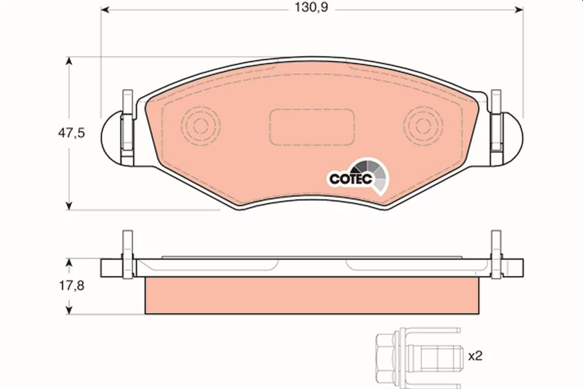 Kit de plaquettes de frein TRW GDB1500