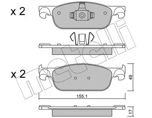 Kit de plaquettes de frein METELLI 22-1109-0