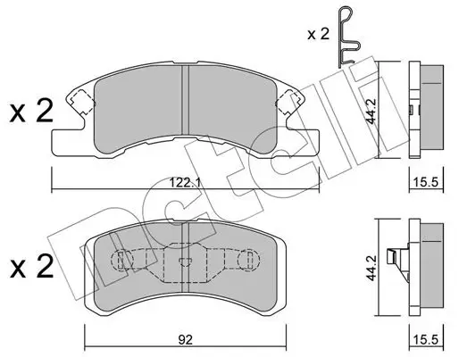 Kit de plaquettes de frein METELLI 22-0605-0