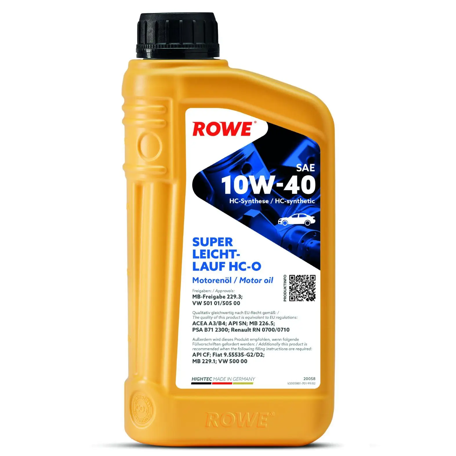 Huile moteur ROWE 10W40 1L