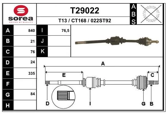 Cardan EAI T29022