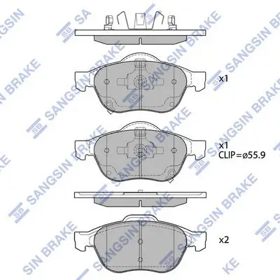 Kit de plaquettes de frein Hi-Q SP1574