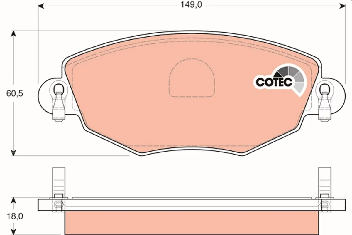 Kit de plaquettes de frein TRW GDB1434