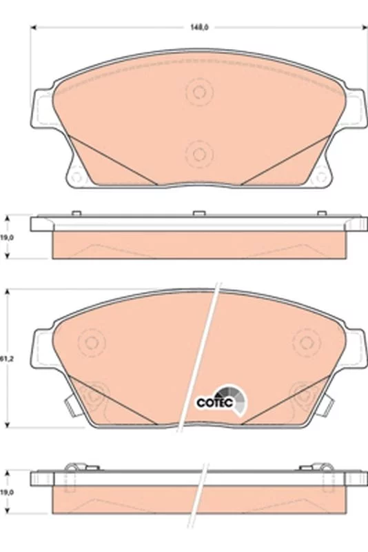 Kit de plaquettes de frein TRW GDB1847