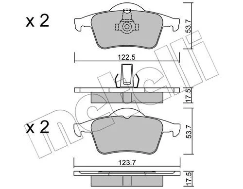 Kit de plaquettes de frein METELLI 22-0348-0