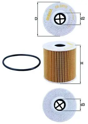 Filtre à huile MAHLE ORIGINAL OX 339/2D