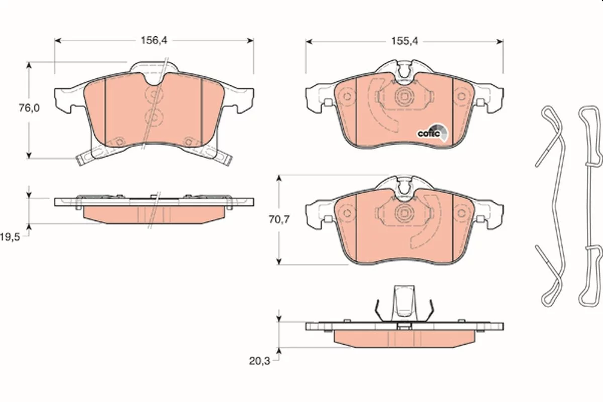 Kit de plaquettes de frein TRW GDB1668