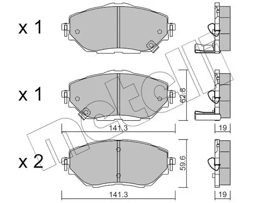 Kit de plaquettes de frein METELLI 22-1088-0