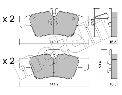 Kit de plaquettes de frein METELLI 22-0568-0
