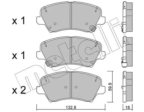 Kit de plaquettes de frein METELLI 22-0944-0