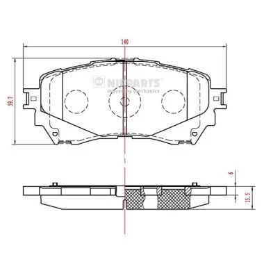Kit de plaquettes de frein NIPPARTS N3603074