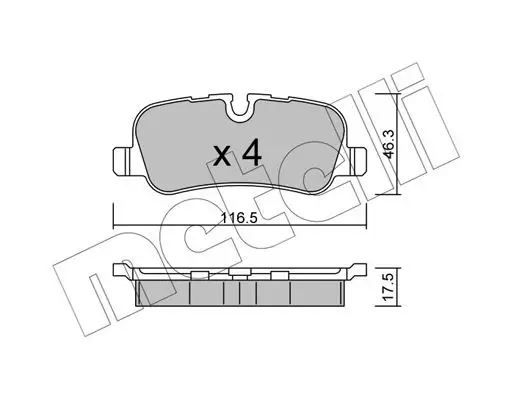 Kit de plaquettes de frein METELLI 22-0694-0