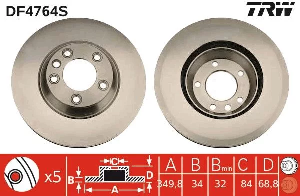 Disque de frein TRW DF4764S