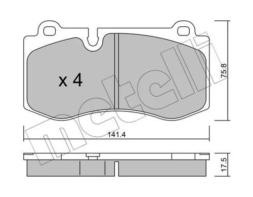 Kit de plaquettes de frein METELLI 22-0669-0