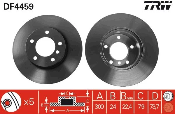 Disque de frein TRW DF4459