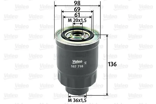 Filtre à carburant VALEO 587716
