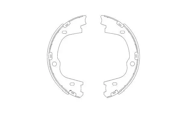Jeu de mâchoires de frein, frein de stationnement KAVO PARTS KBS-3406