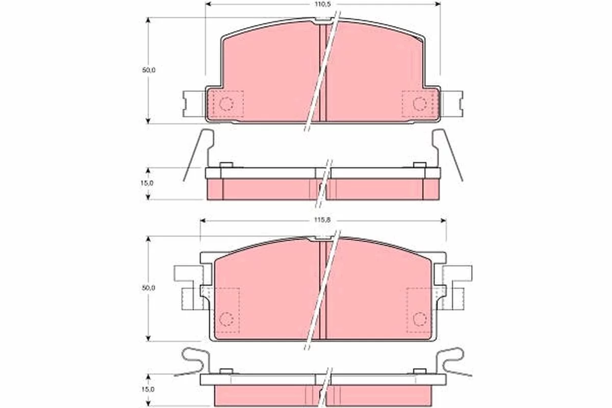 Kit de plaquettes de frein TRW GDB780