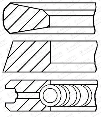 Jeu de segments de pistons GOETZE ENGINE 08-427400-00