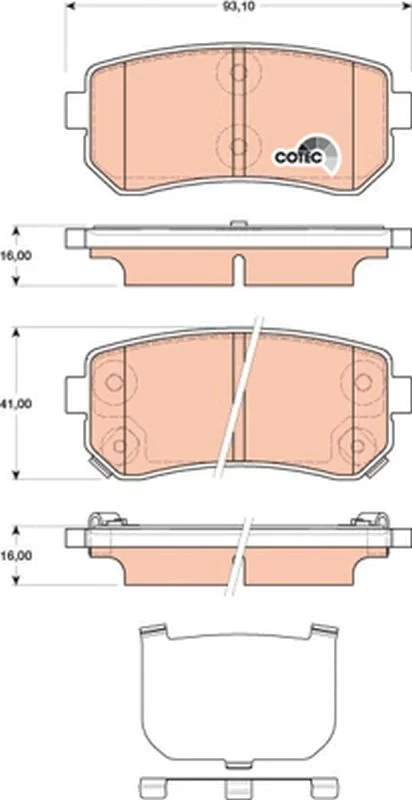 Kit de plaquettes de frein TRW GDB3474