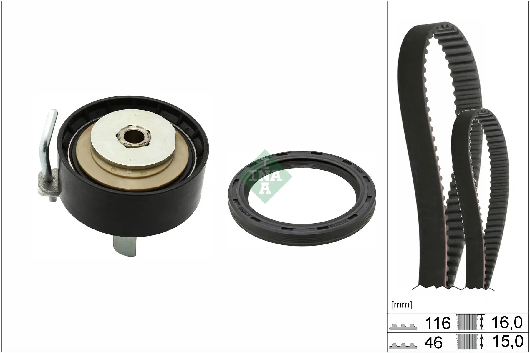 Kit de courroie crantée INA 530 0960 10