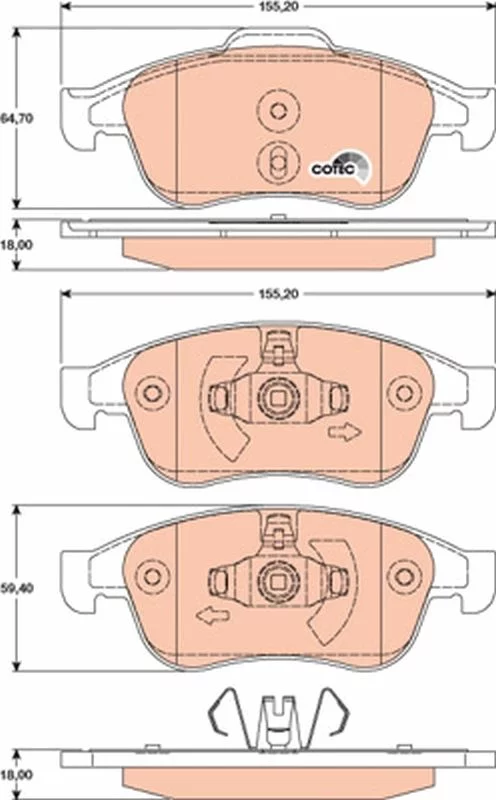Kit de plaquettes de frein TRW GDB1789