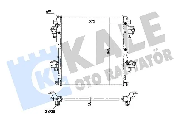 Radiateur, refroidissement du moteur KALE OTO RADYATÖR 354290