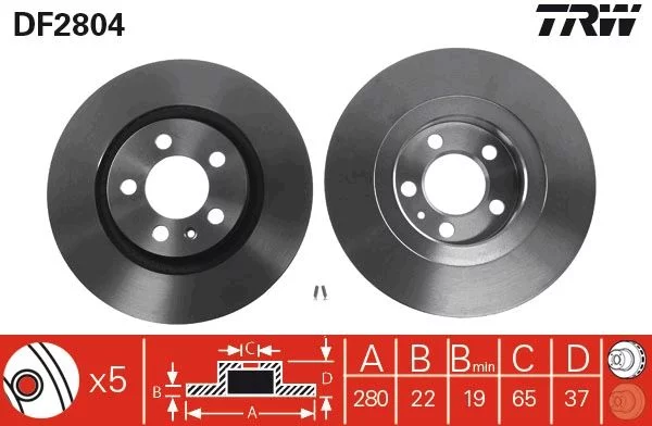 Disque de frein TRW DF2804