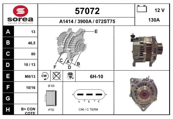 Alternateur EAI 57072