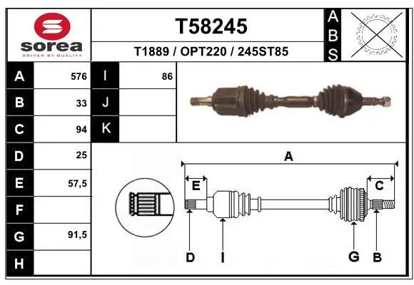 Cardan EAI T58245