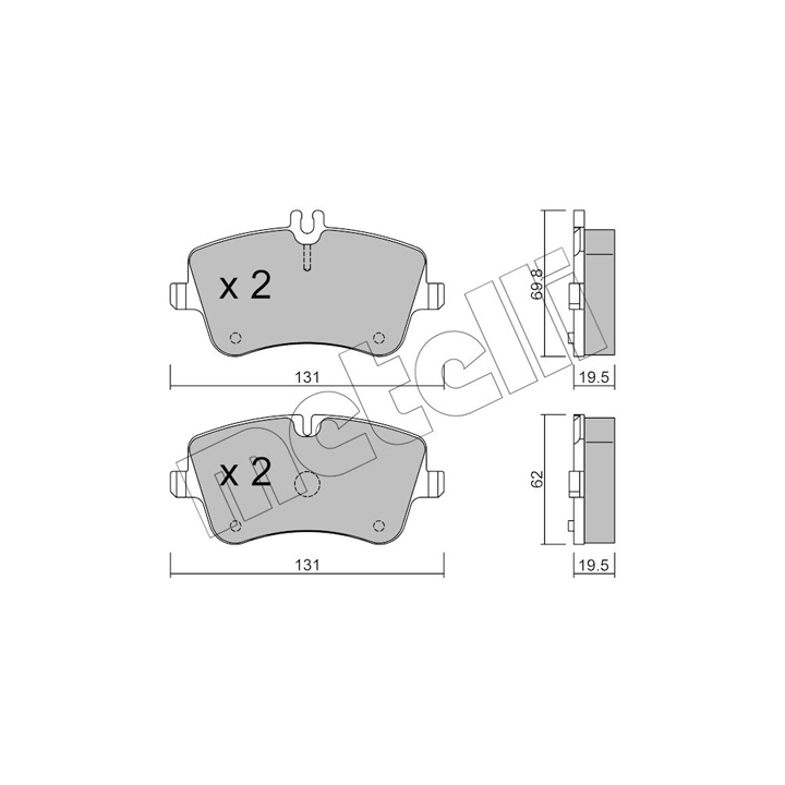 Kit de plaquettes de frein METELLI 22-0342-0