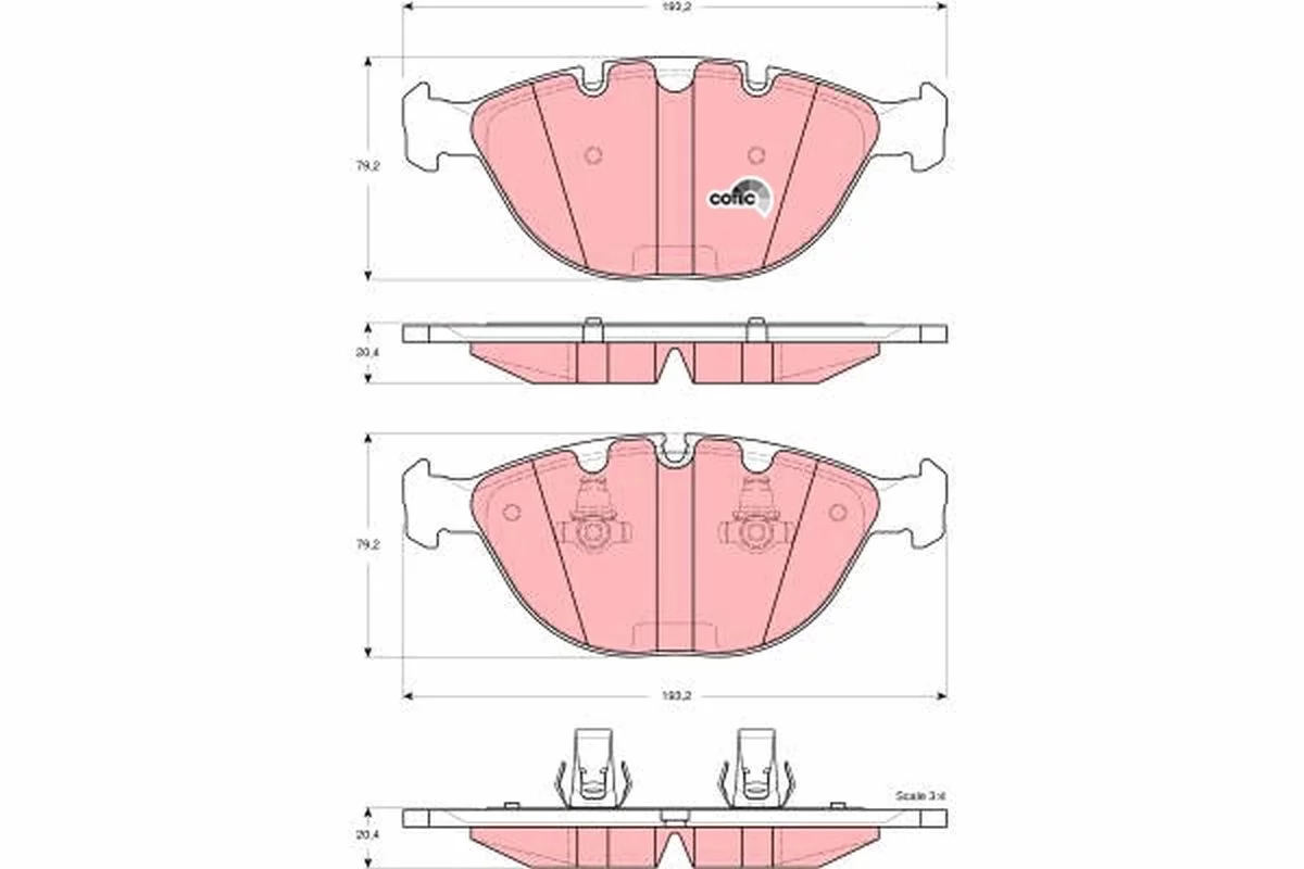 Kit de plaquettes de frein TRW GDB1529
