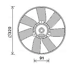 Ventilateur, refroidissement du moteur AVA QUALITY COOLING VN7538