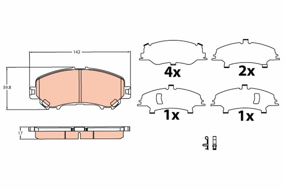 Kit de plaquettes de frein TRW GDB3622