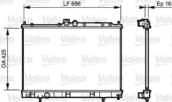 Radiateur, refroidissement du moteur VALEO 735201