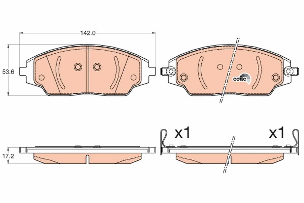 Kit de plaquettes de frein TRW GDB3579