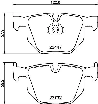 Kit de plaquettes de frein HELLA 8DB 355 013-941