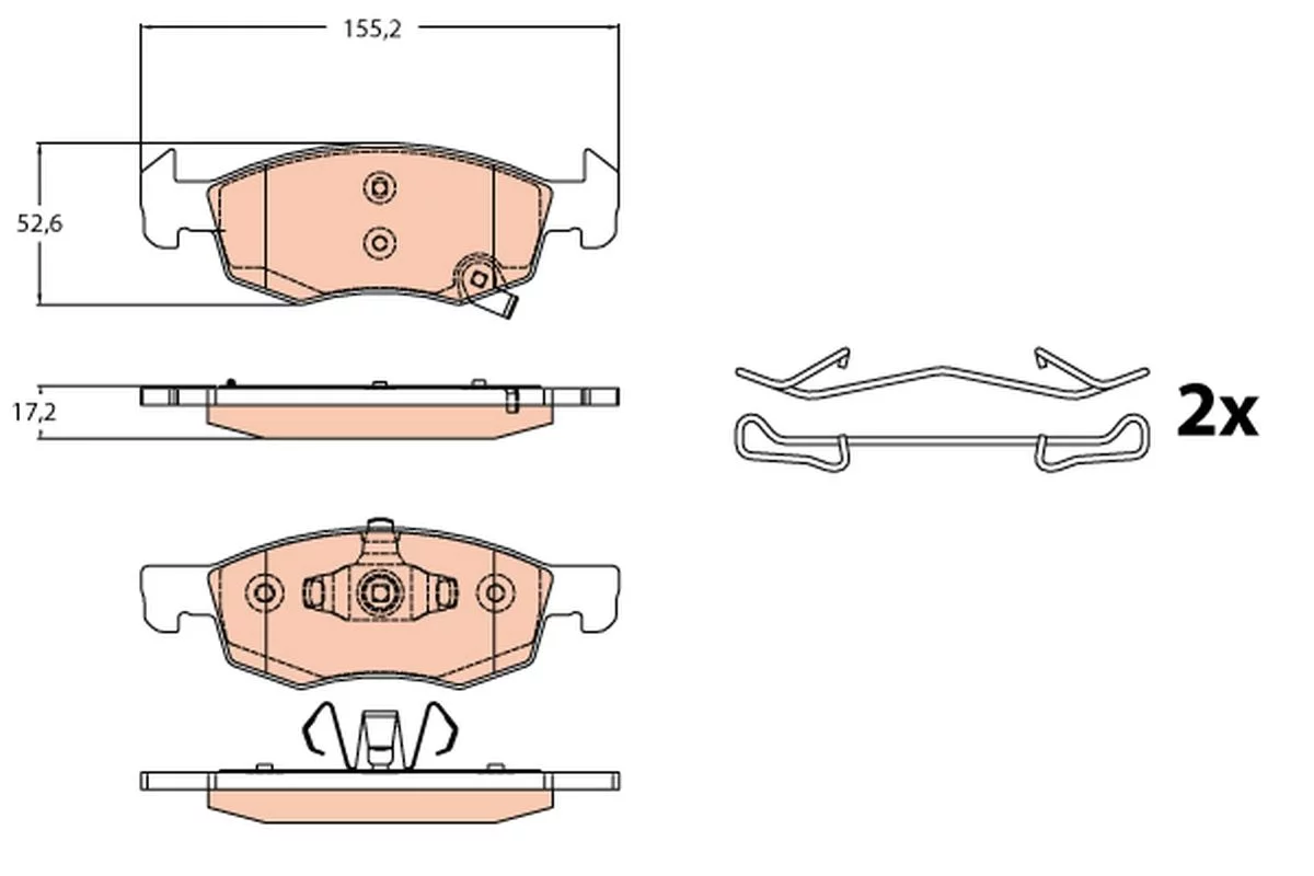 Kit de plaquettes de frein TRW GDB2099