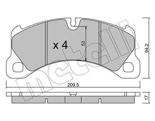 Kit de plaquettes de frein METELLI 22-0956-0