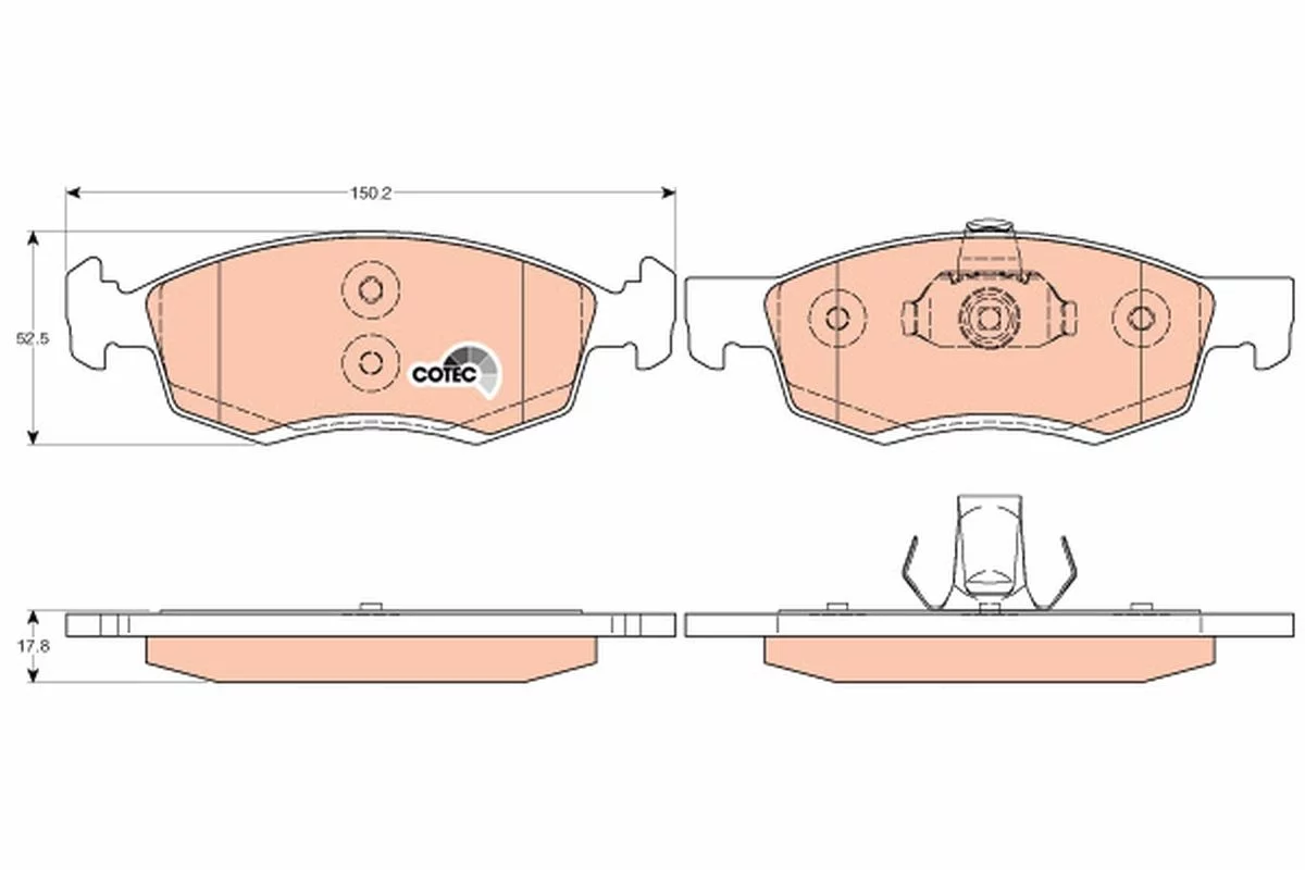 Kit de plaquettes de frein TRW GDB1749