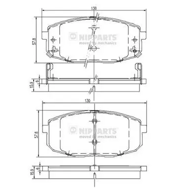 Kit de plaquettes de frein NIPPARTS J3600319