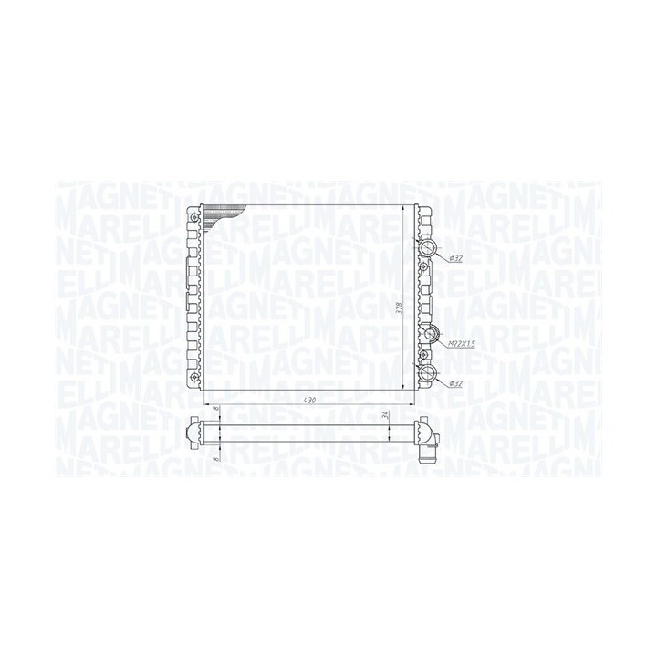 Radiateur, refroidissement du moteur MAGNETI MARELLI 350213192900