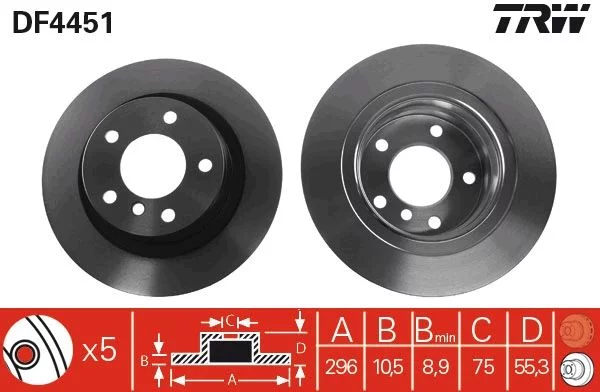 Disque de frein TRW DF4451