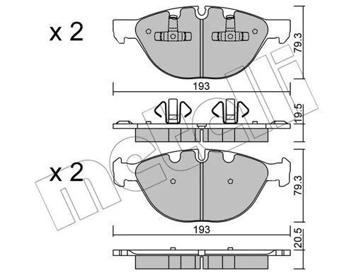 Kit de plaquettes de frein METELLI 22-0823-0