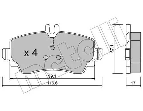 Kit de plaquettes de frein METELLI 22-0310-0
