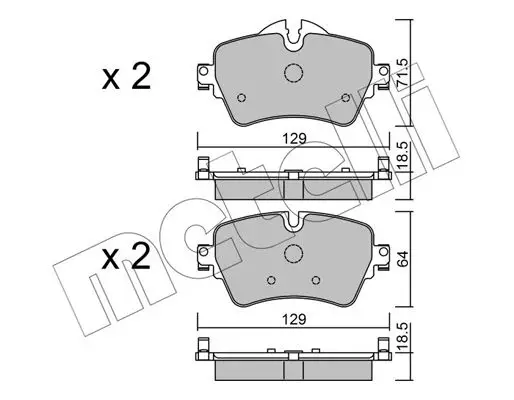 Kit de plaquettes de frein METELLI 22-1013-0